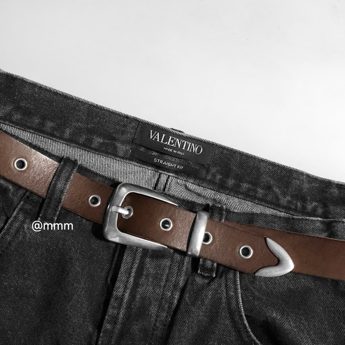 [Unisex] 아일렛 웨스턴 레더 벨트 브라운 상품이미지1