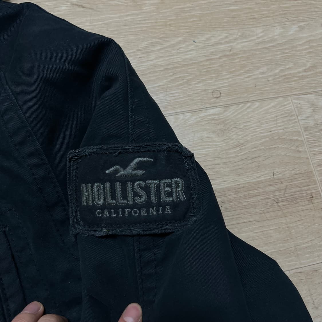 홀리스터 덕다운 퍼후드 롱 야상 패딩 점퍼 [다크 네이비] L/100 상품이미지4