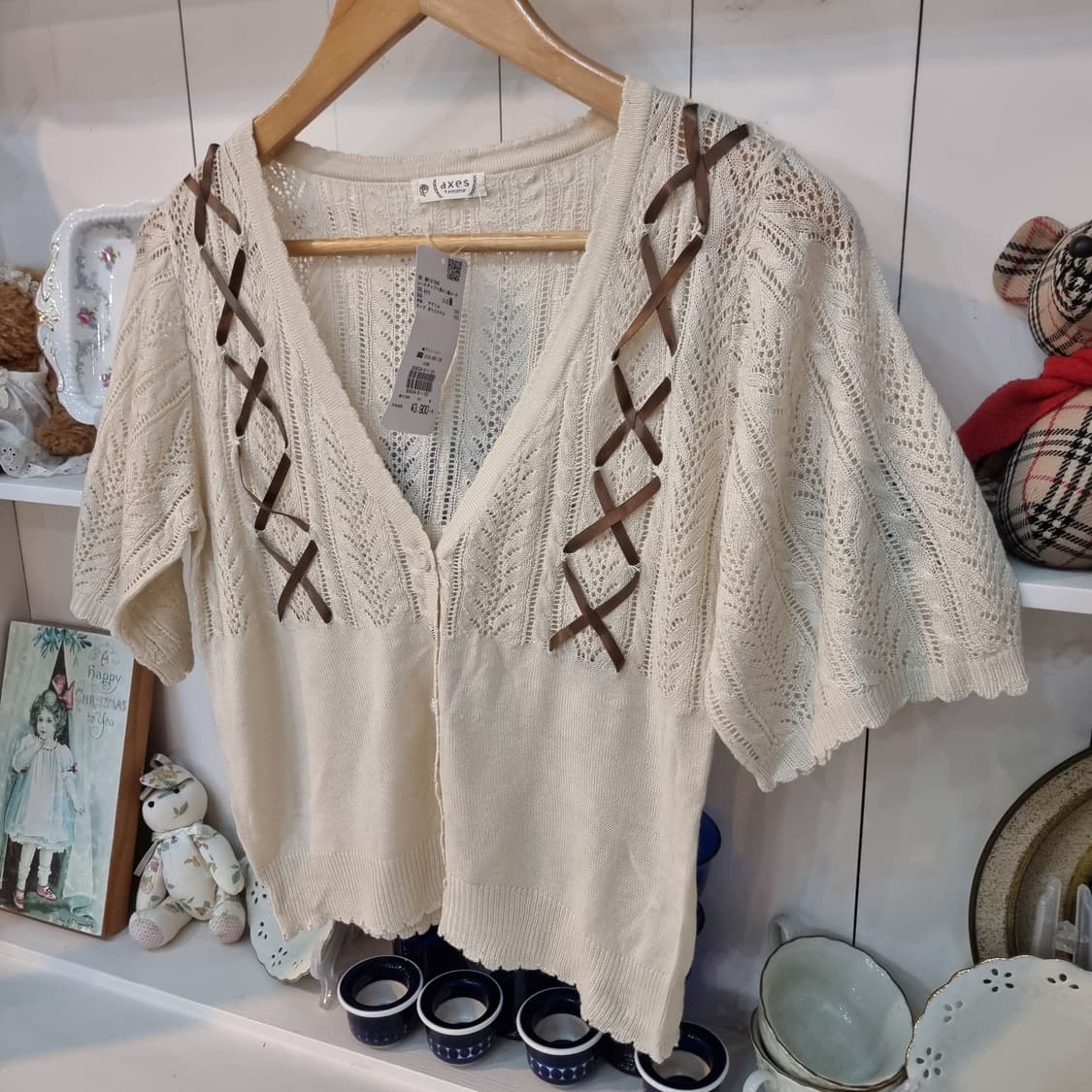 axes femme 레이스 크로스 가디건 상품이미지4