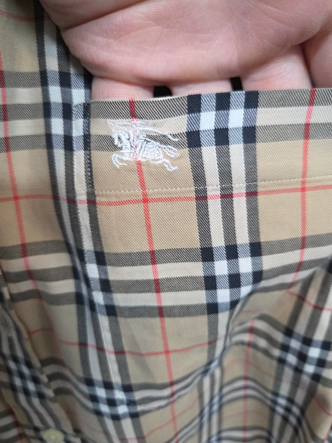 버버리 올드스쿨 노바체크 셔츠긴팔 L 상품이미지4