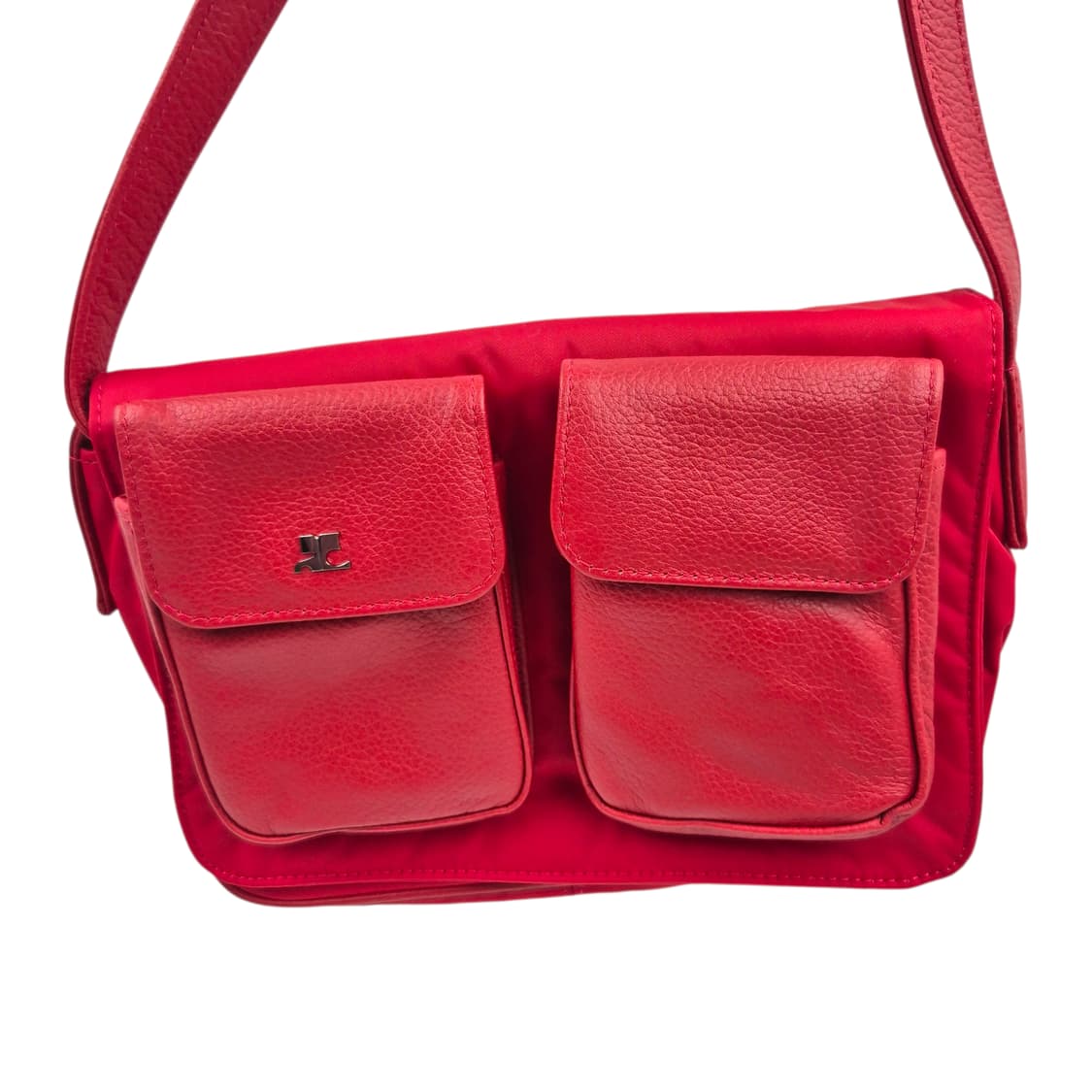 90s 꾸레쥬 레더 포켓 벨트 카메라백 상품이미지6