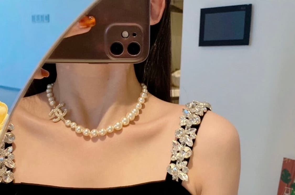 샤넬 정품 CC 빈티지 진주 업사이클링 네크리스 상품이미지8