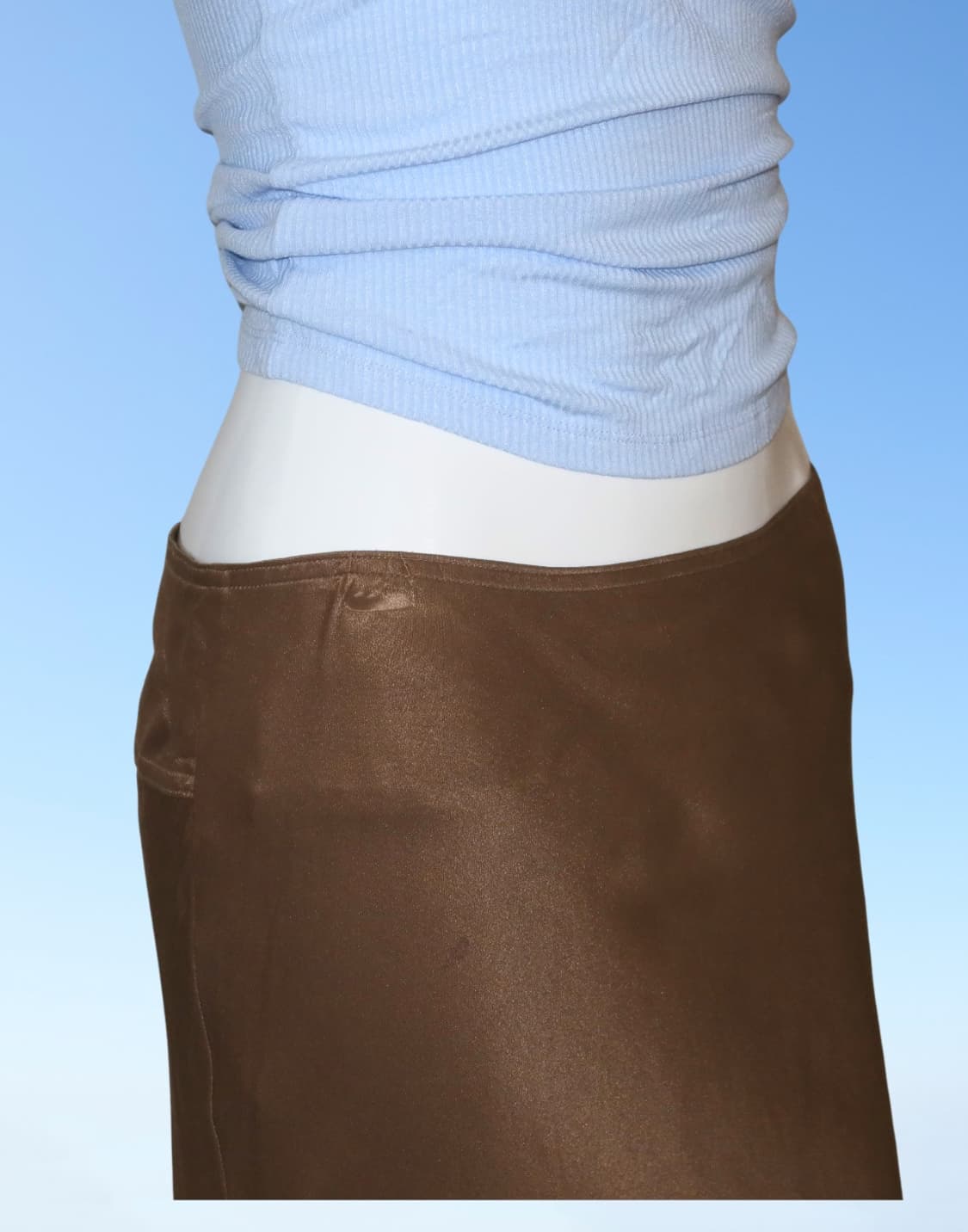 Mocha Satin Skirt 상품이미지4