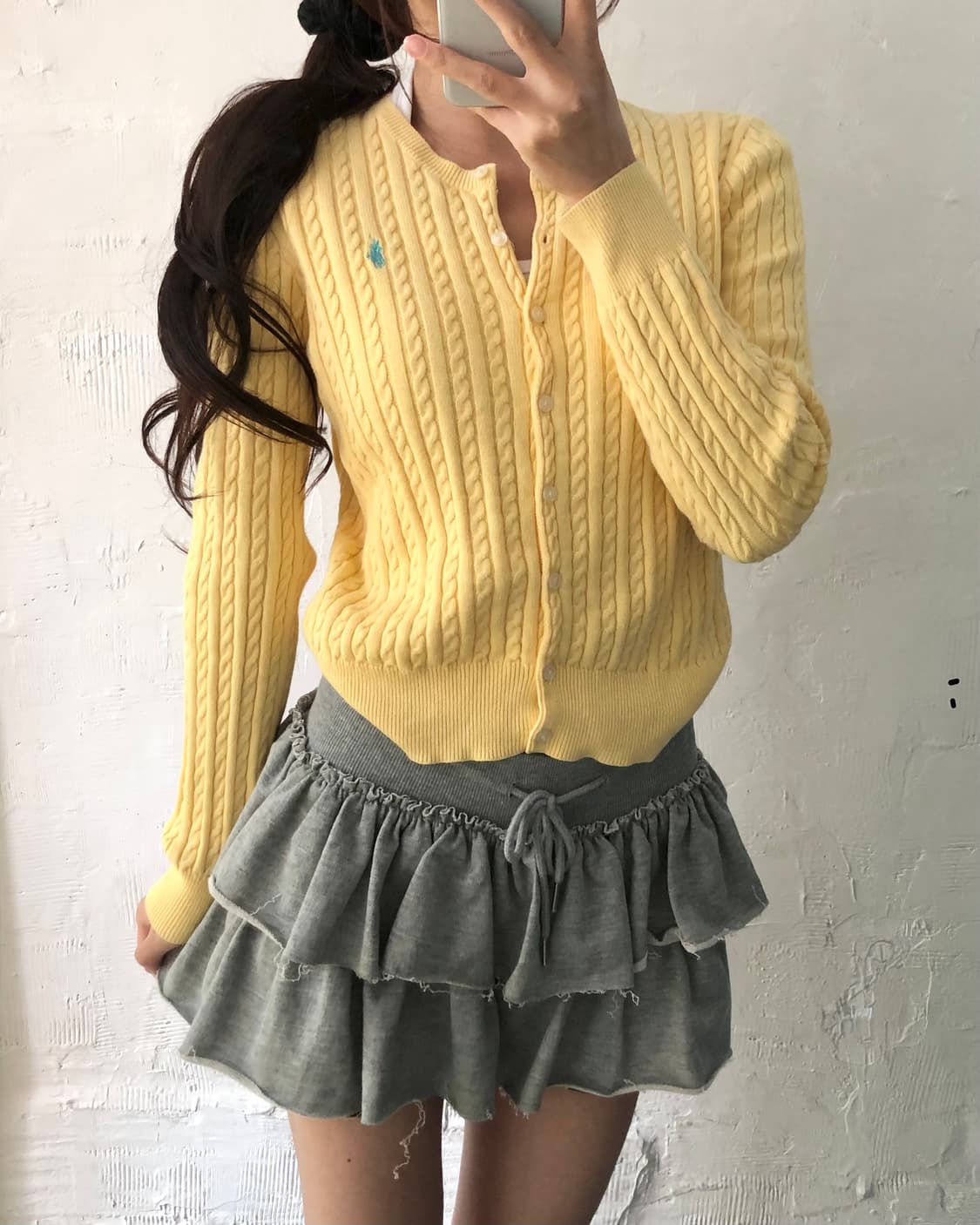 Polo 폴로 랄프로렌 신형 옐로우컬러 걸즈 케이블 가디건 상품이미지2