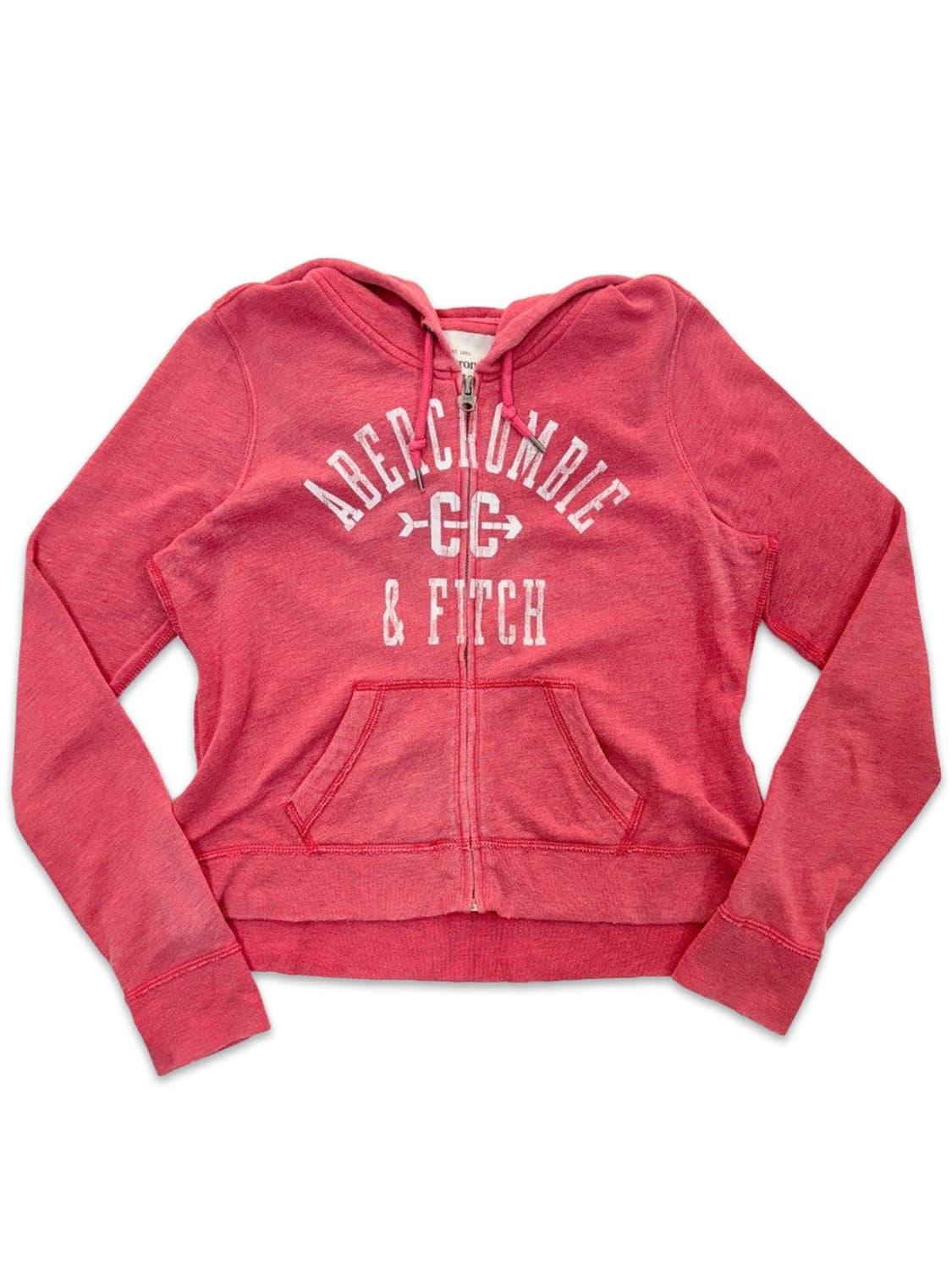 빈티지 Abercrombie 오랜지핑크 레터링 후드집업 상품이미지1