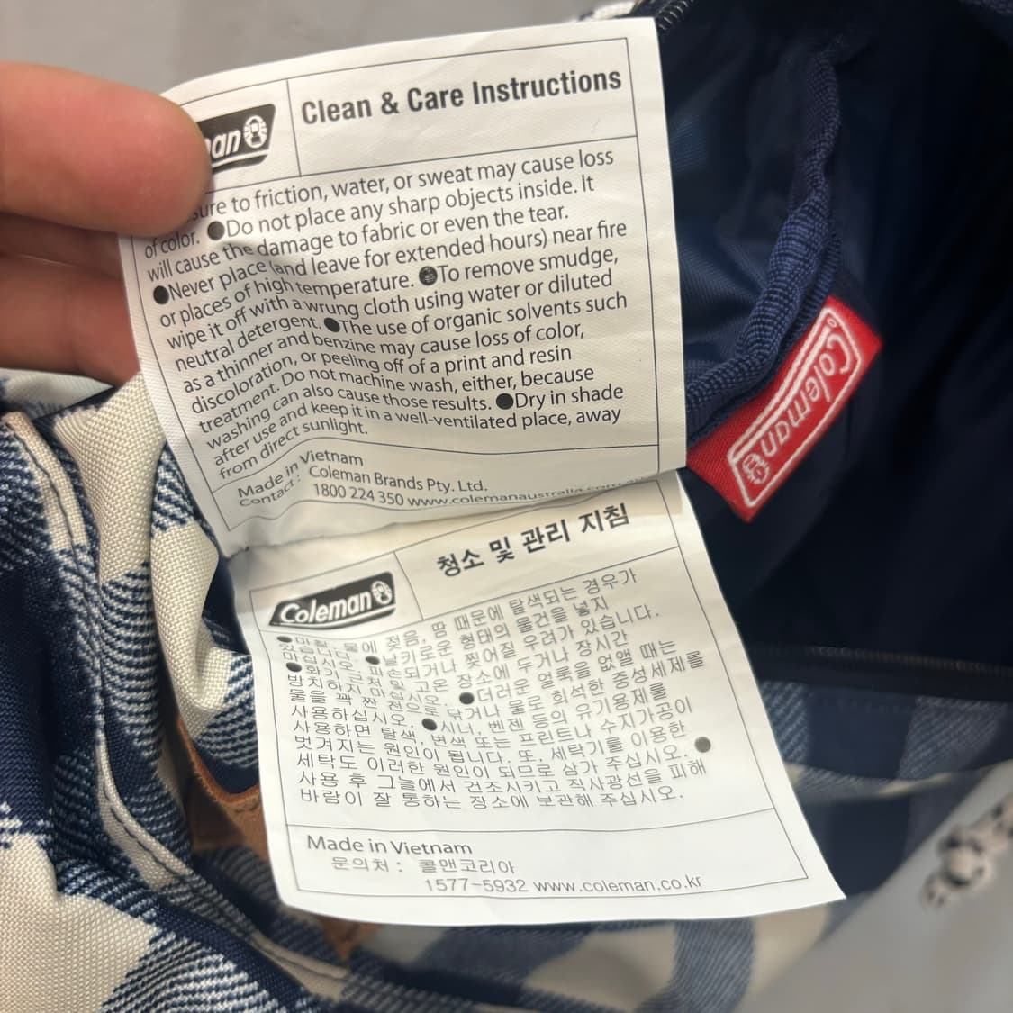 콜맨 빈티지 체크 미니 백팩 OS 상품이미지8