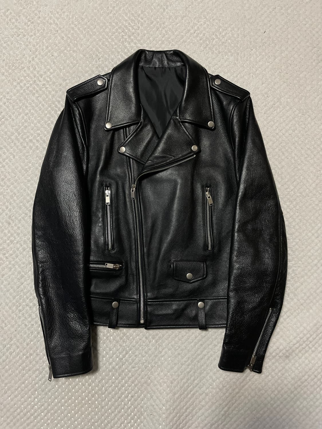 광희시장 웨스턴 무드 카우하이드 소가죽 레더 자켓 상품이미지1