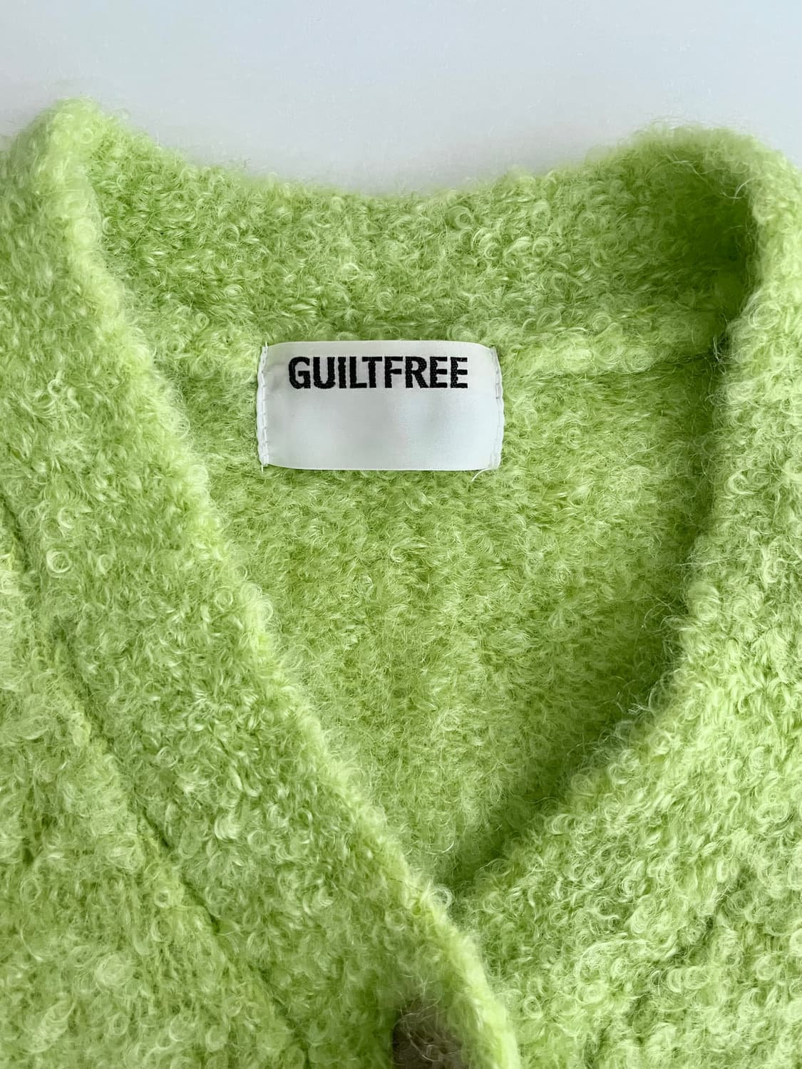 F) 길트프리 GUILTFREE 키드 모헤어 가디건 라임 상품이미지4