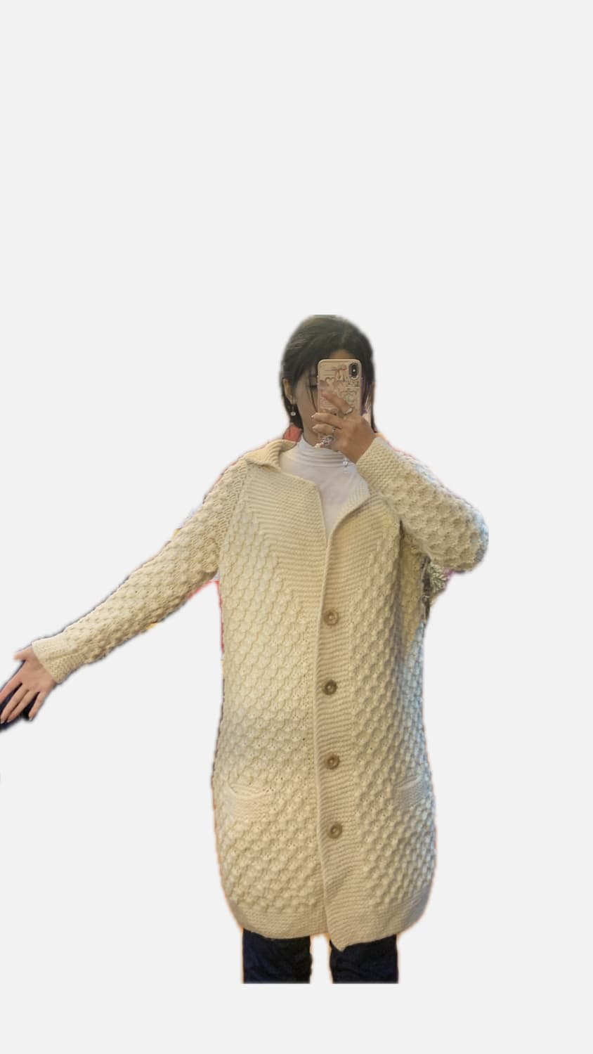 Ivory Long Knit Cardigan 상품이미지5