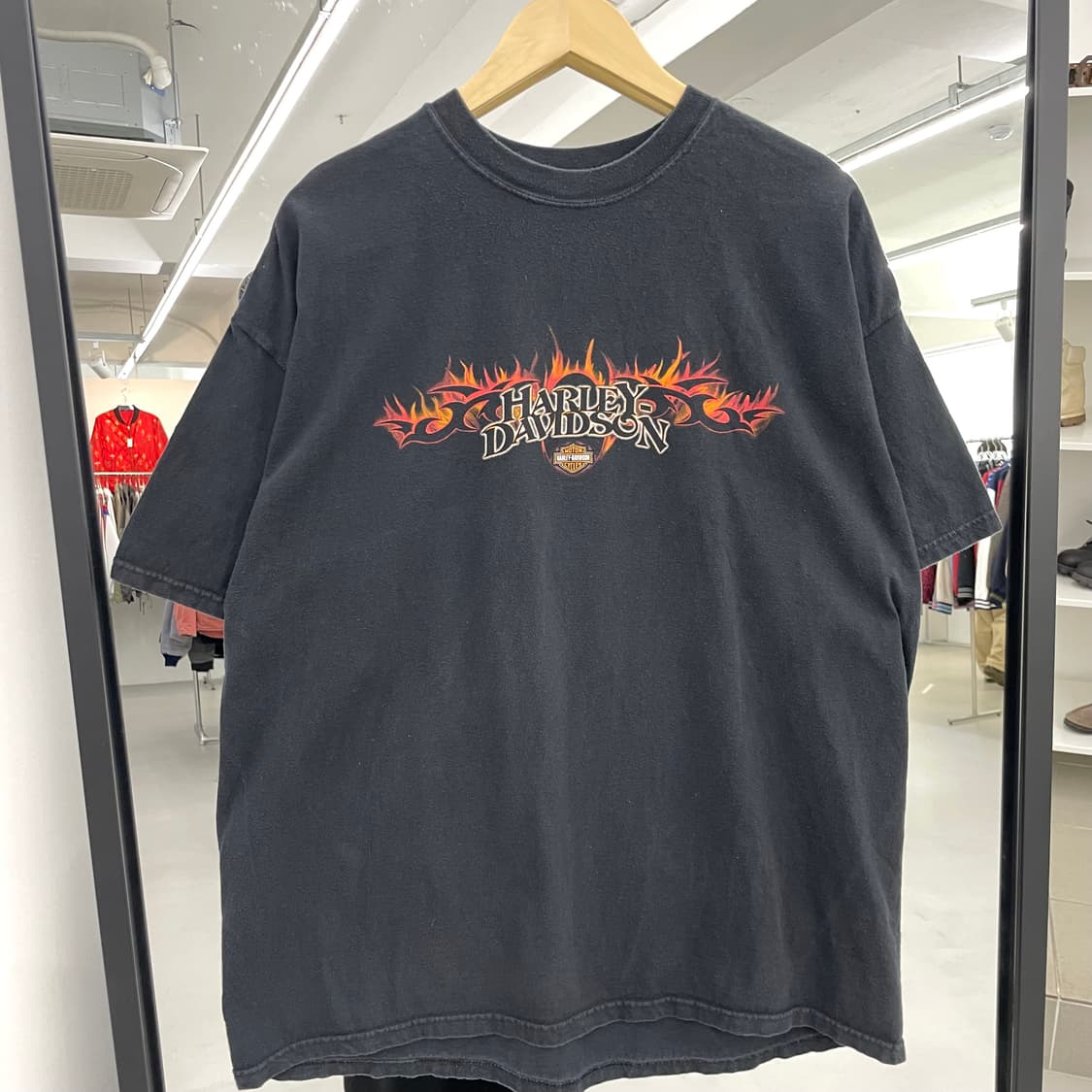 할리데이비슨 00s 플레임 불꽃 라스베가스 페이딩 빈티지 반팔 티셔츠 상품이미지3