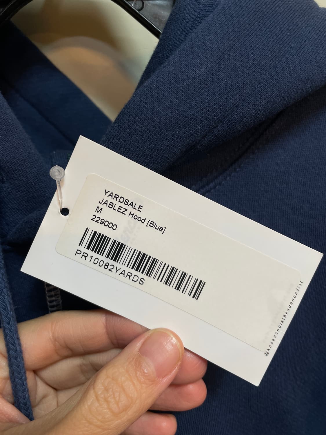 야드세일 자블레즈 블루 기모 후드티(새상품) 상품이미지7