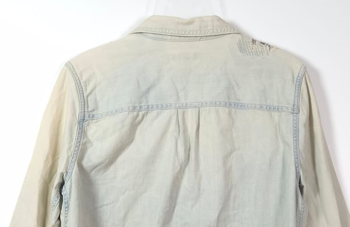 리바이스 보이프렌드 핏 연청 데님 셔츠 M 상품이미지5