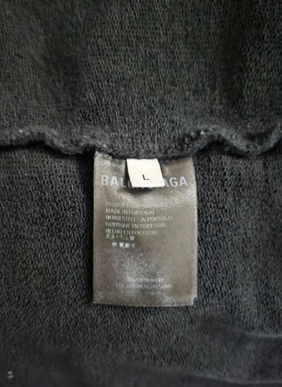 (번개케어검수통과)발렌시아가 BB 로고 블랙 오버핏 후드티 L 상품이미지8