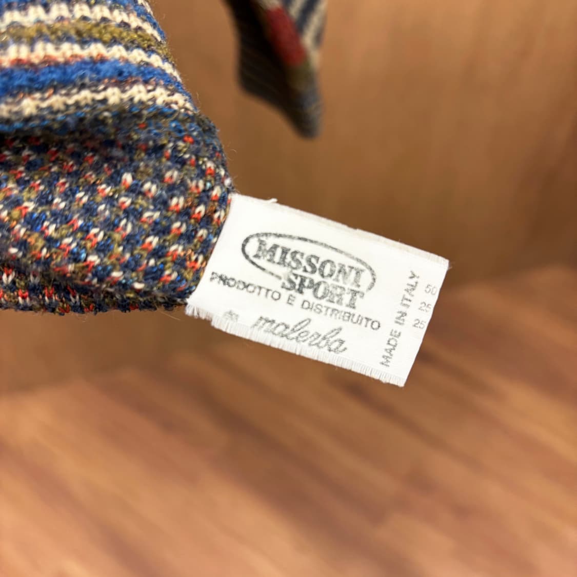 미쏘니 스포츠 니트 자켓 에스닉 패턴 패치 포켓 아티스틱 디테일 블루 상품이미지8