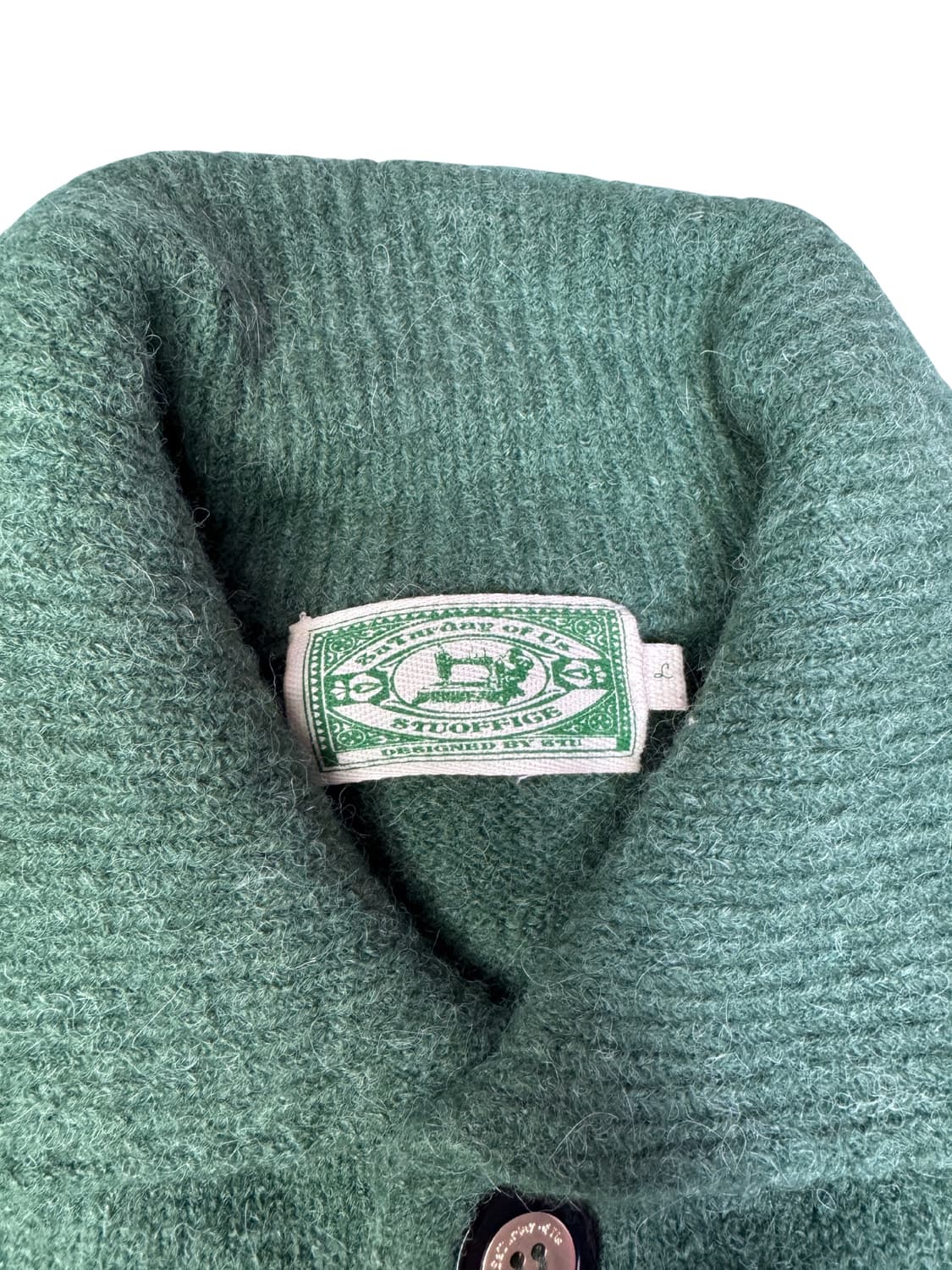 STU 더블카라 가디건 그린 L 상품이미지3