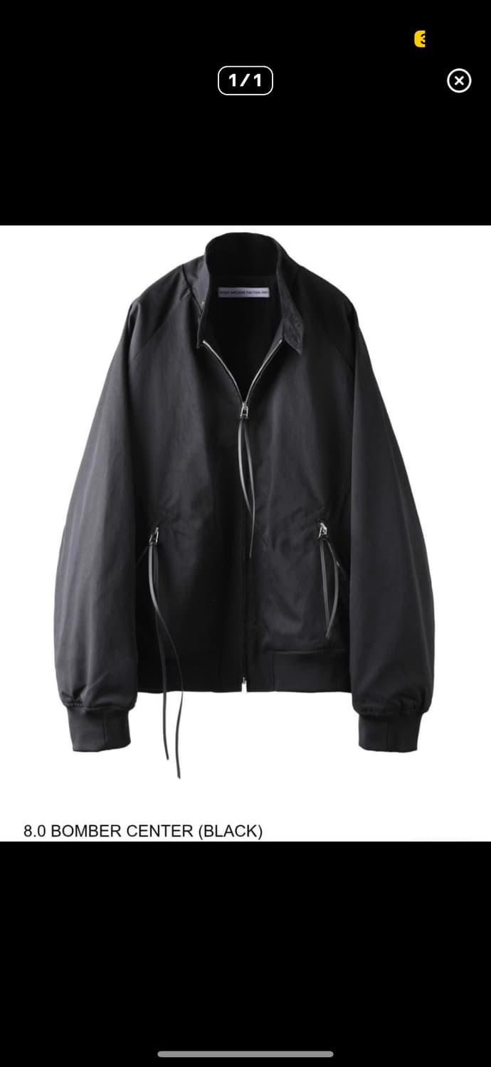 [구매] paf 포스트아카이브팩션 8.0 센터 봄버 블랙 M 상품이미지1