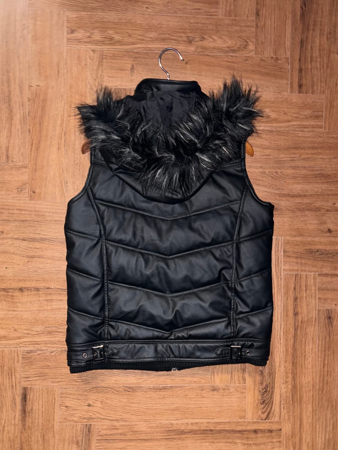 빈티지 퍼 레더 베스트 상품이미지6