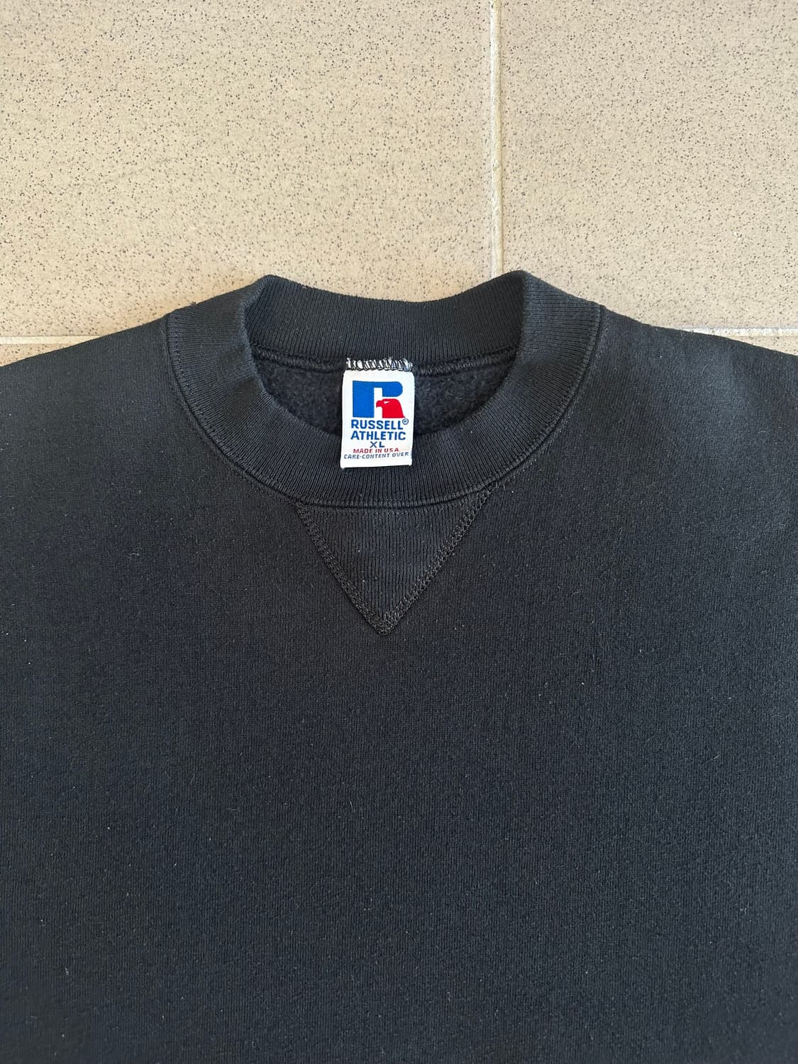 90s 빈티지 러셀 스웻셔츠 블랙 XL USA 상품이미지3