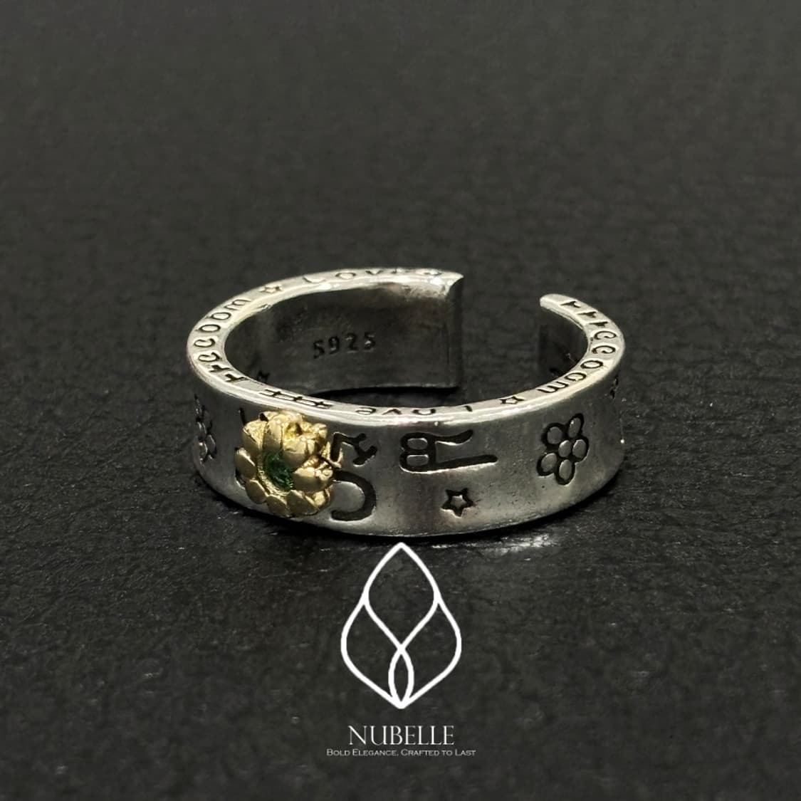🌗 Drawing daisy ring / 앤틱 드로잉 데이지 반지 상품이미지2