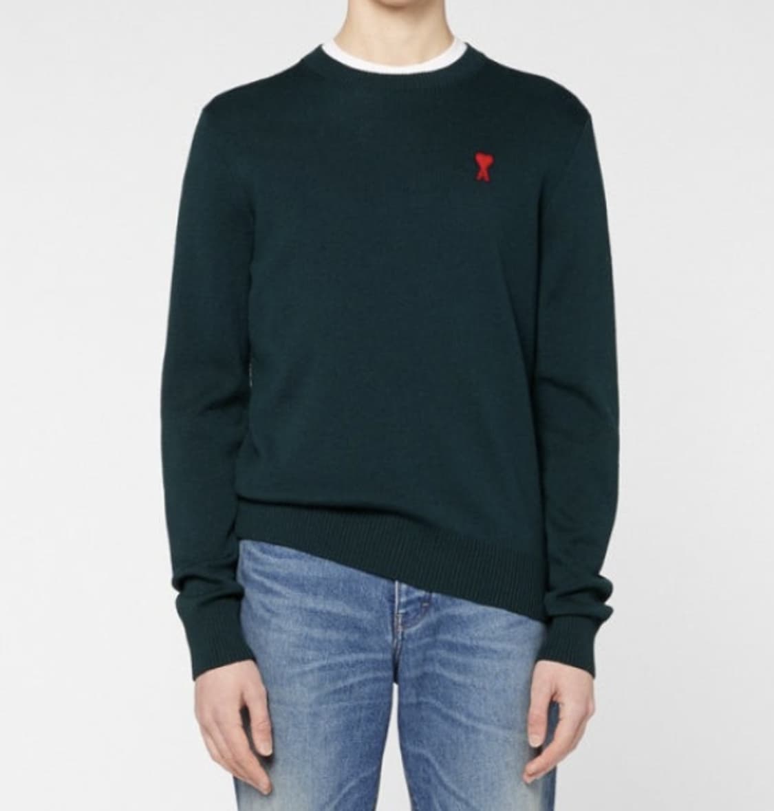 아미 스몰로고 그린 니트 상품이미지4