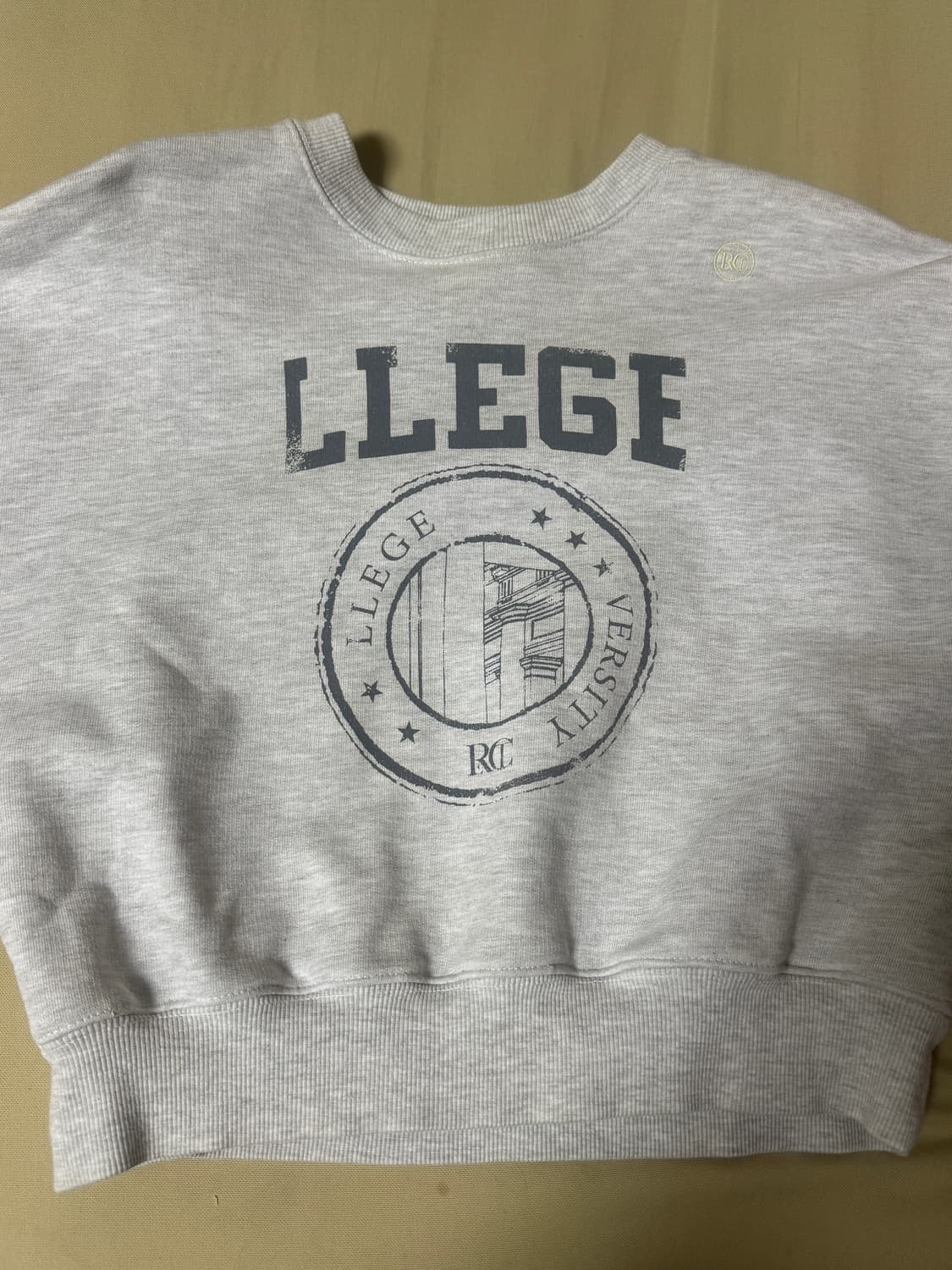 렉토 크롭 맨투맨 상품이미지1