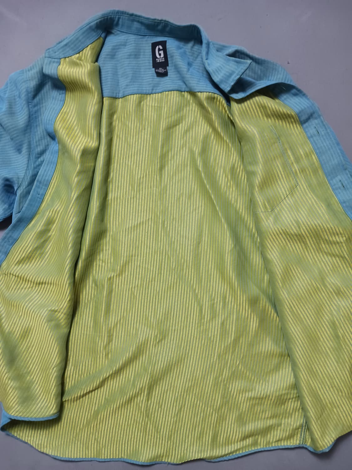 [XL] 게스 진스 형광 스프라이트 셔츠형 자켓 오버핏 상품이미지7