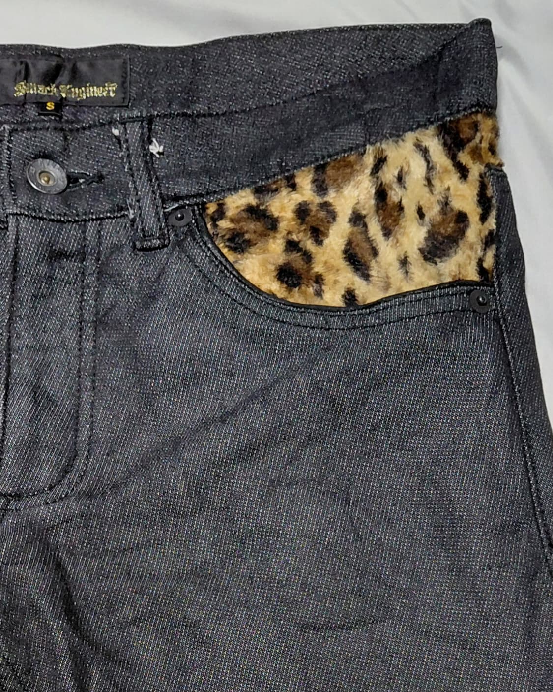 [희귀/S] SMACK ENGINEER 레오파드 패치 펑크 데님 상품이미지4