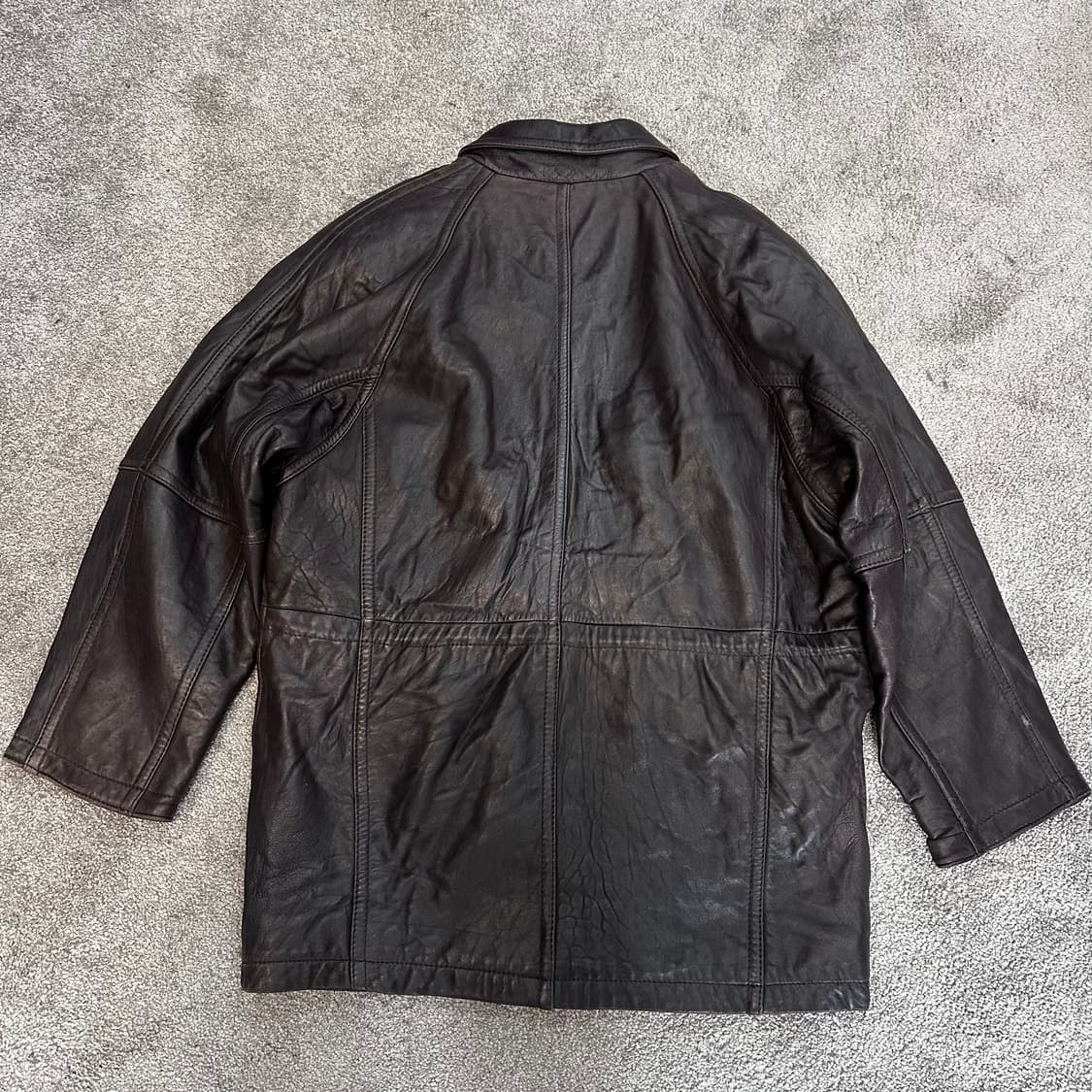 빈티지 브라운 양가죽 사파리 코트 자켓L 상품이미지6