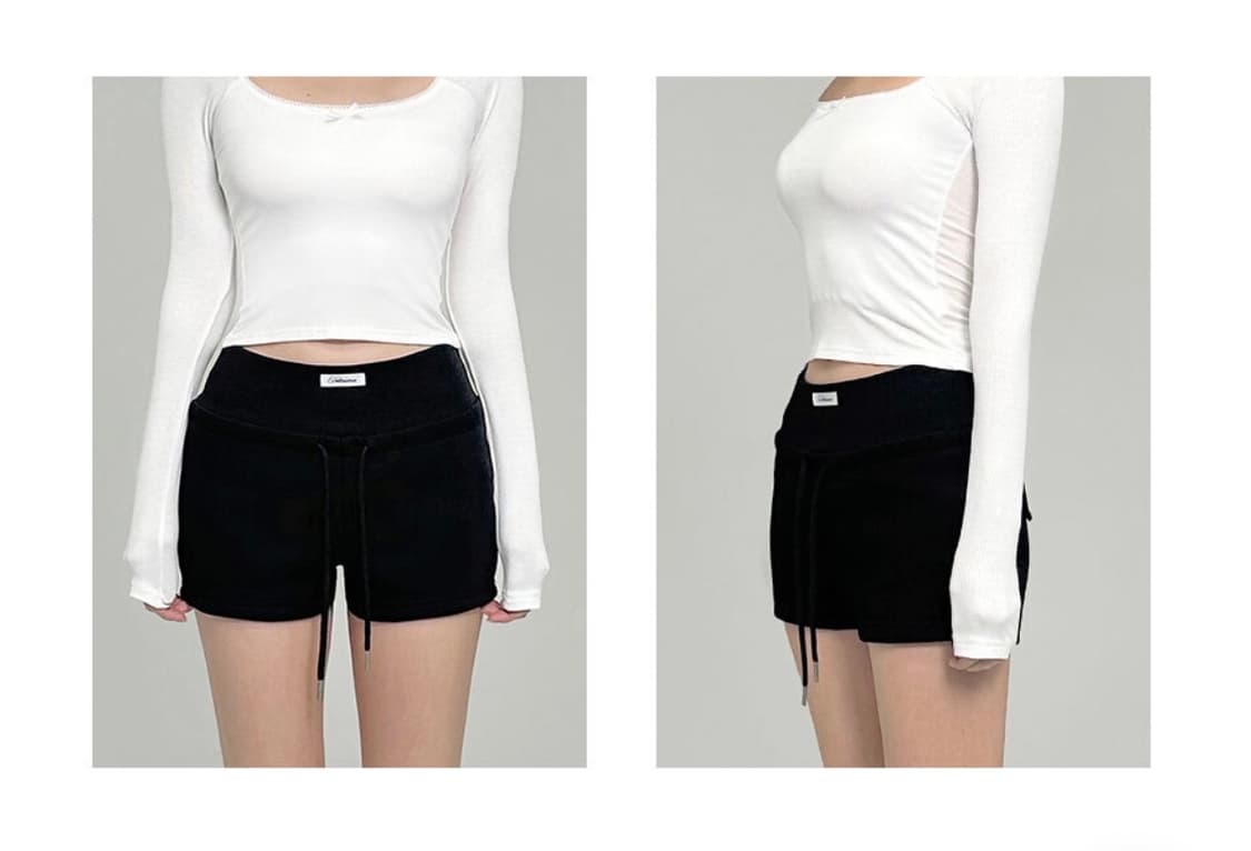 호디에 파르바 로고 라벨 숏츠 반바지 상품이미지2