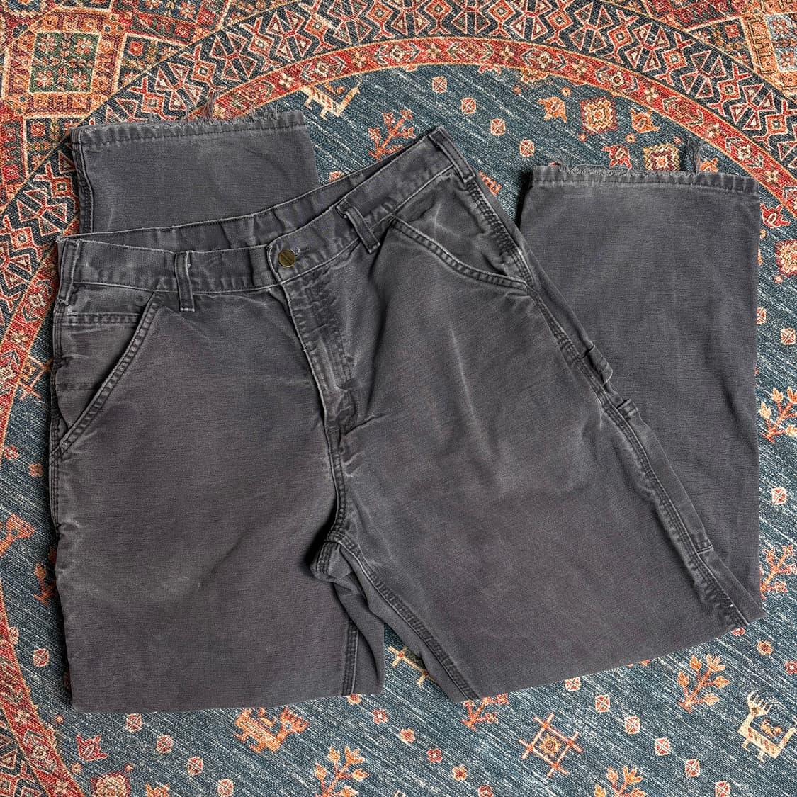 칼하트 가죽탭 싱글니 카펜터팬츠 상품이미지3