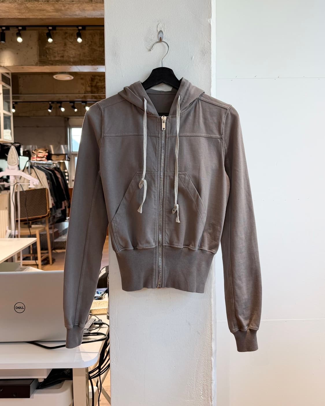 릭 오웬스 다크쉐도우 브라운 마운틴 후드 집업  상품이미지2