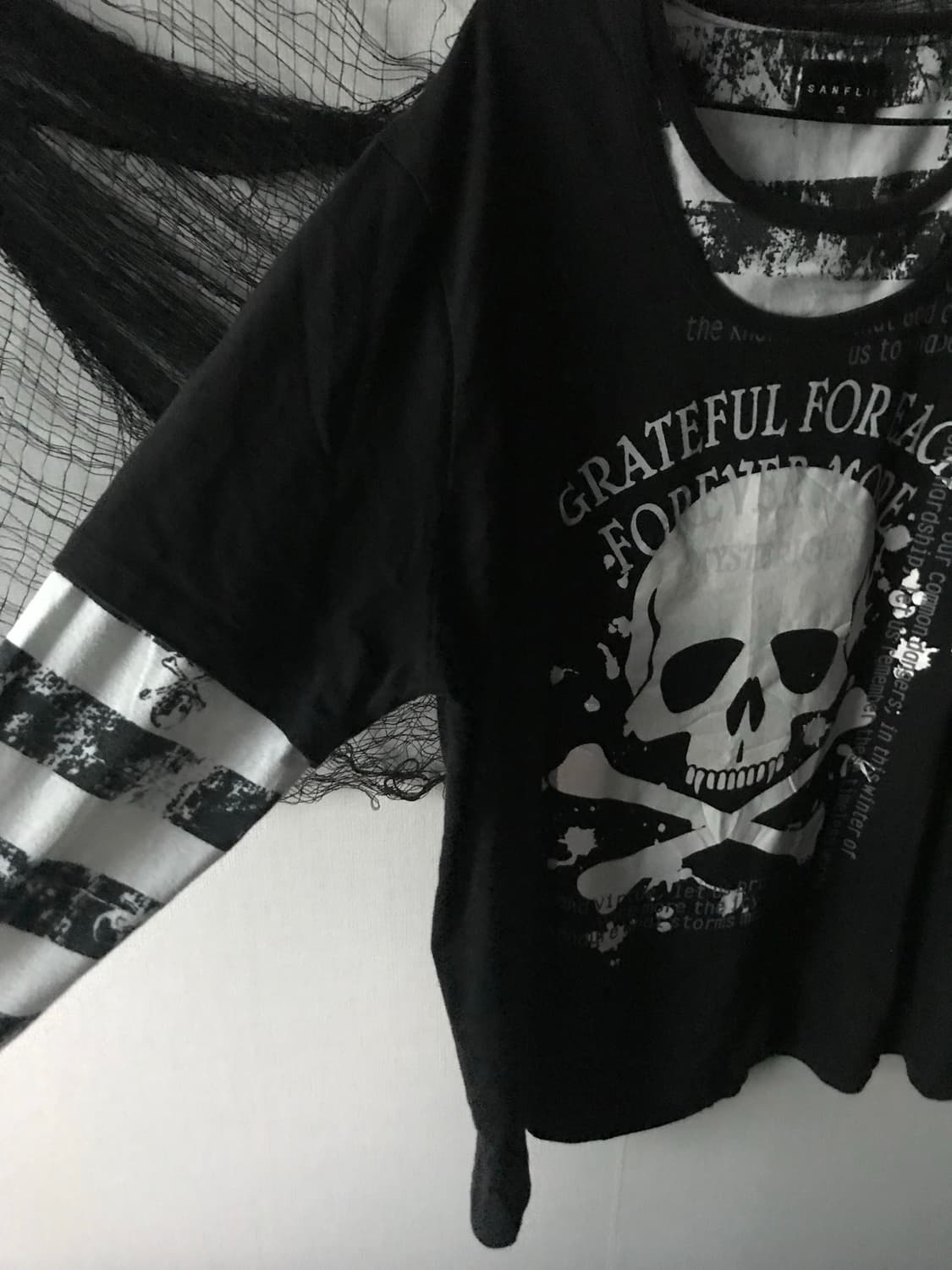 Punk mood layered printing longsleeve 상품이미지3