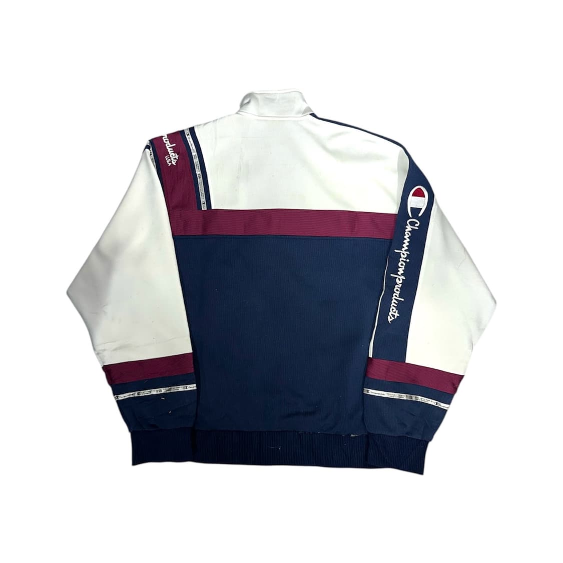 챔피온 화이트 네이비 오버핏 트랙탑 져지 상품이미지6