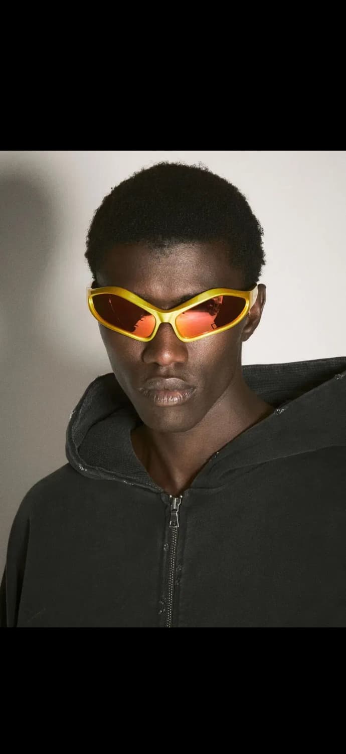 발렌시아가 페넥 오발 선글라스 옐로우 레드 상품이미지1