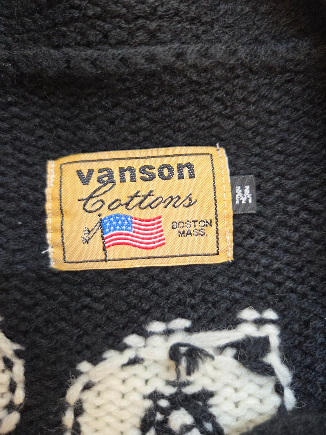 밴슨 레더스 스컬 니트 집업 상품이미지3