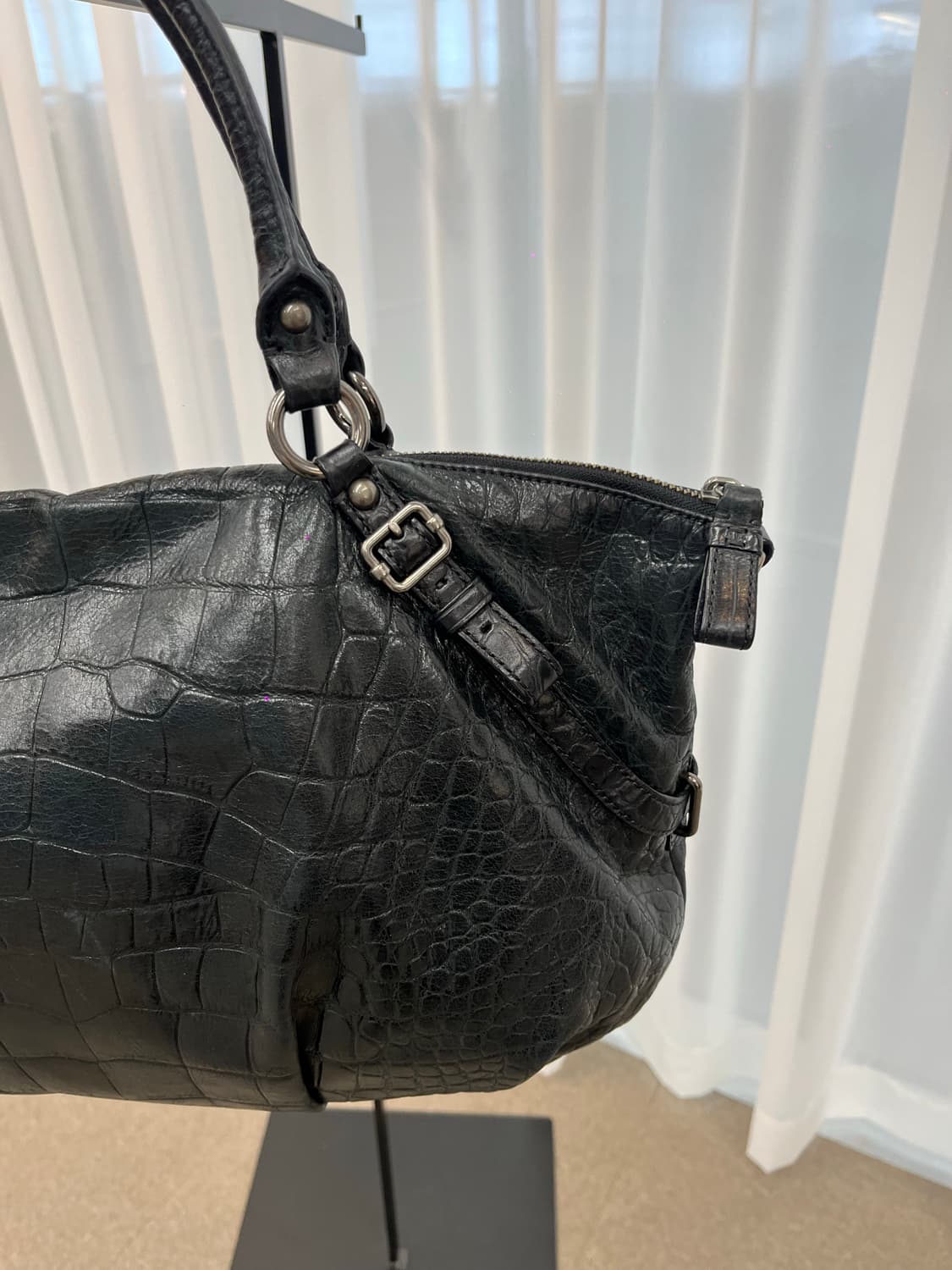 Coach Crocodile Pattern Leather Shoulder 상품이미지6