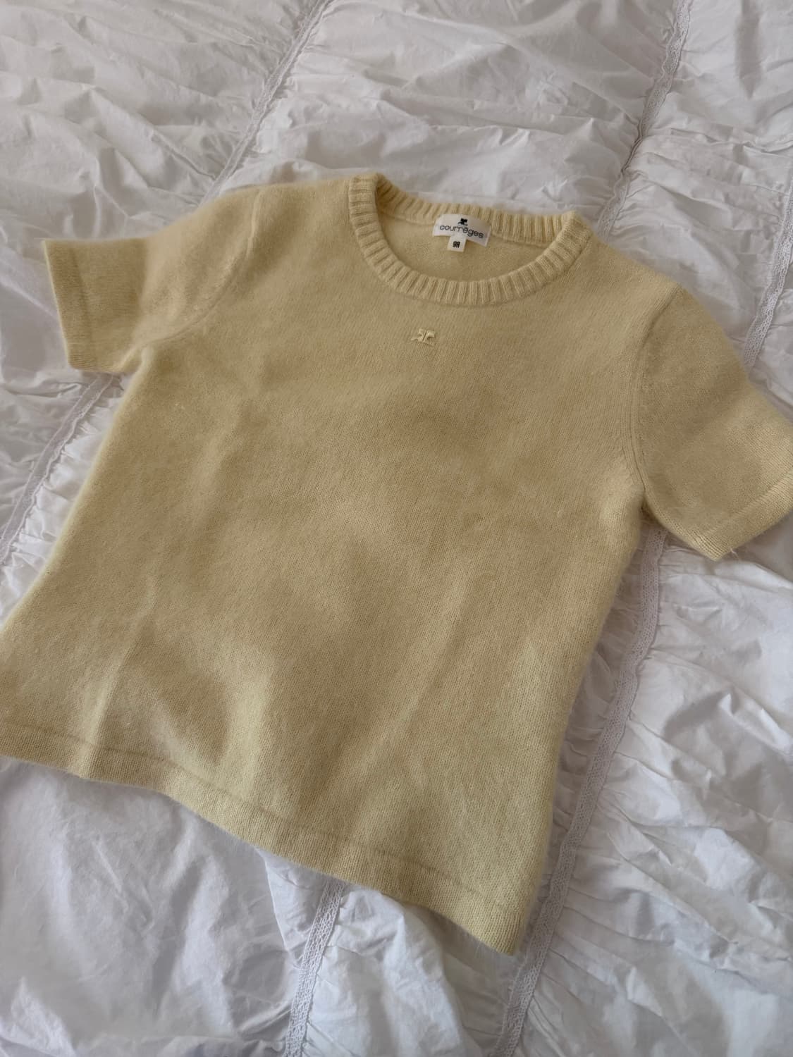 COURREGES 꾸레쥬 앙고라 반팔 니트 상품이미지1