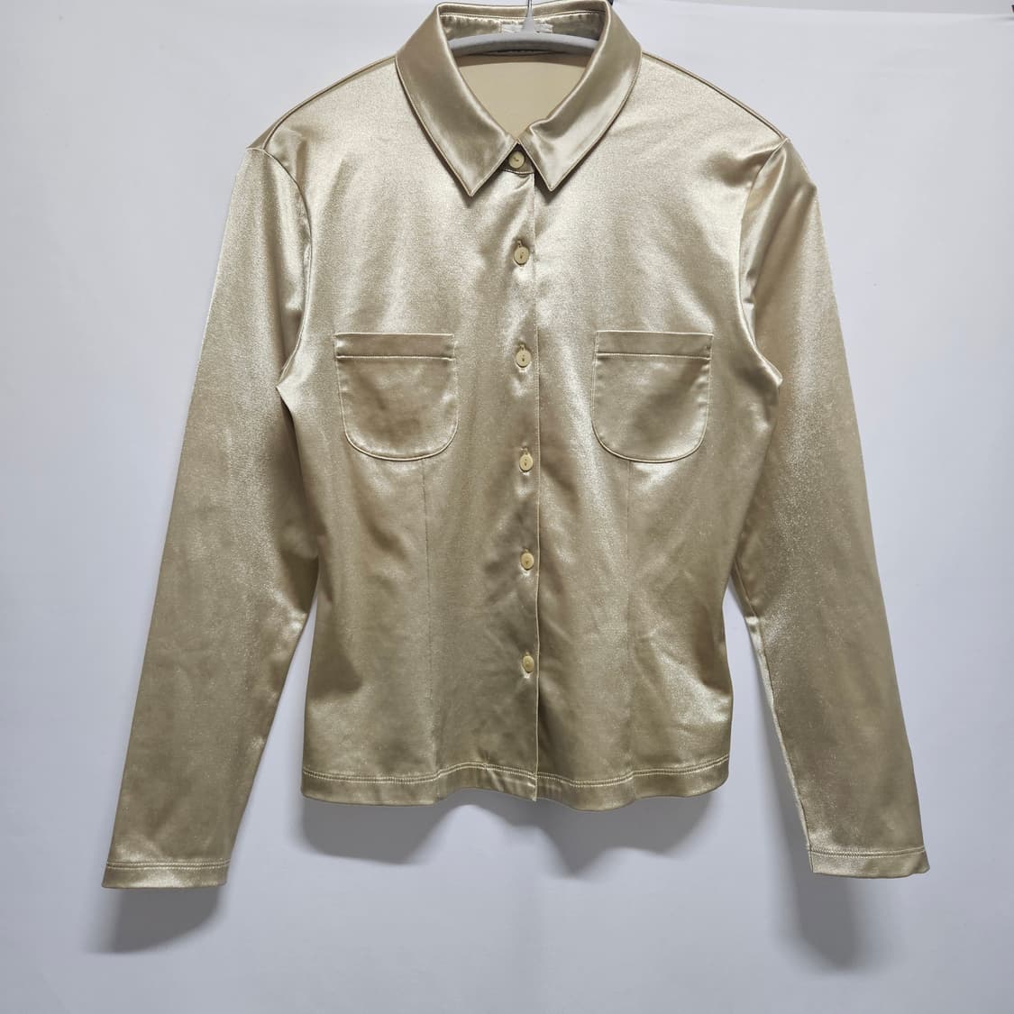 Japan vintage 빈티지 새틴 블라우스 XS 상품이미지1