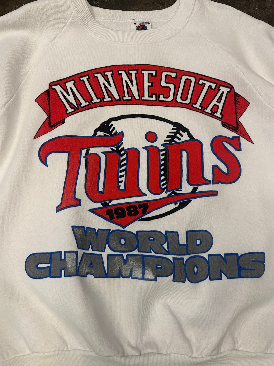 80s Fruit of the loom 미네소타 트윈스 스웻 맨투맨 M 상품이미지3