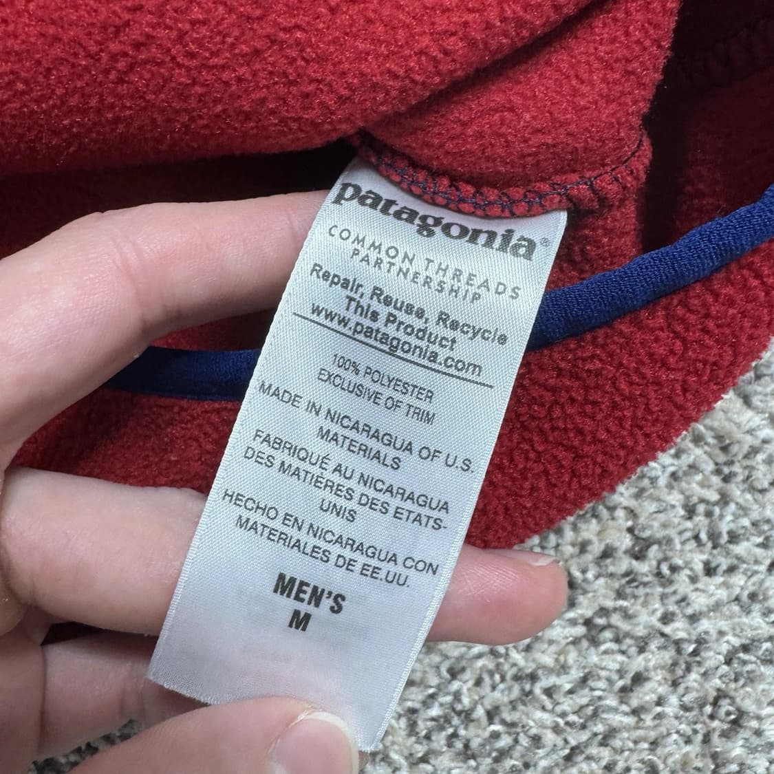 15FW 파타고니아 신칠라 스냅-T 네이비/레드/블루 상품이미지4