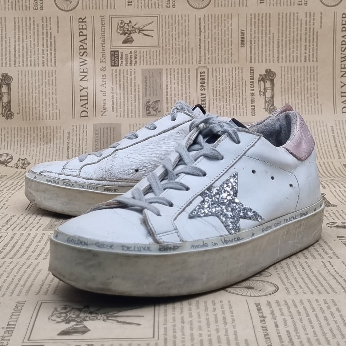 골든구스 화이트 스니커즈 글리터 37 240 상품이미지1