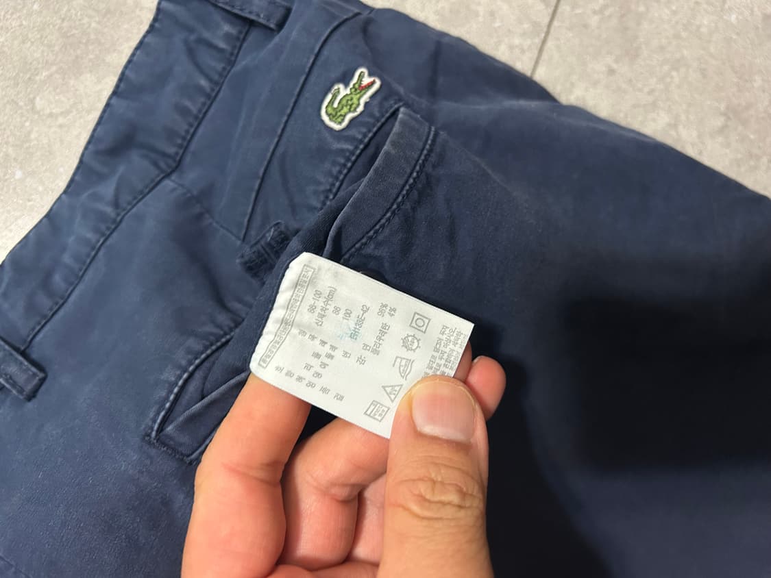 라코스테 네이비 컬러 빈티지  치노 하프팬츠 32인치  상품이미지4