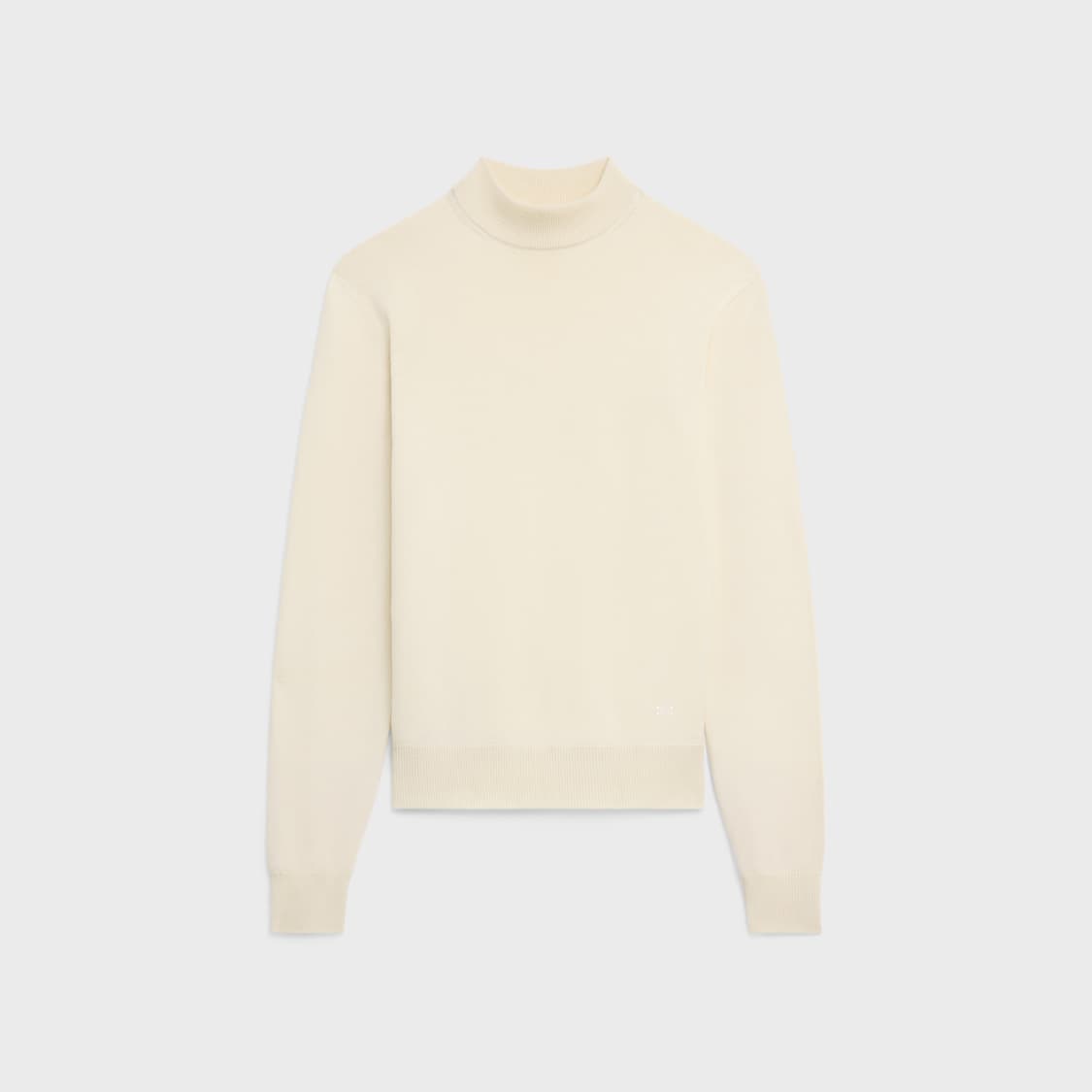 셀린느 24FW 남자 트리옹프 하이 칼라 울 니트 오프화이트 M사이즈! 상품이미지1