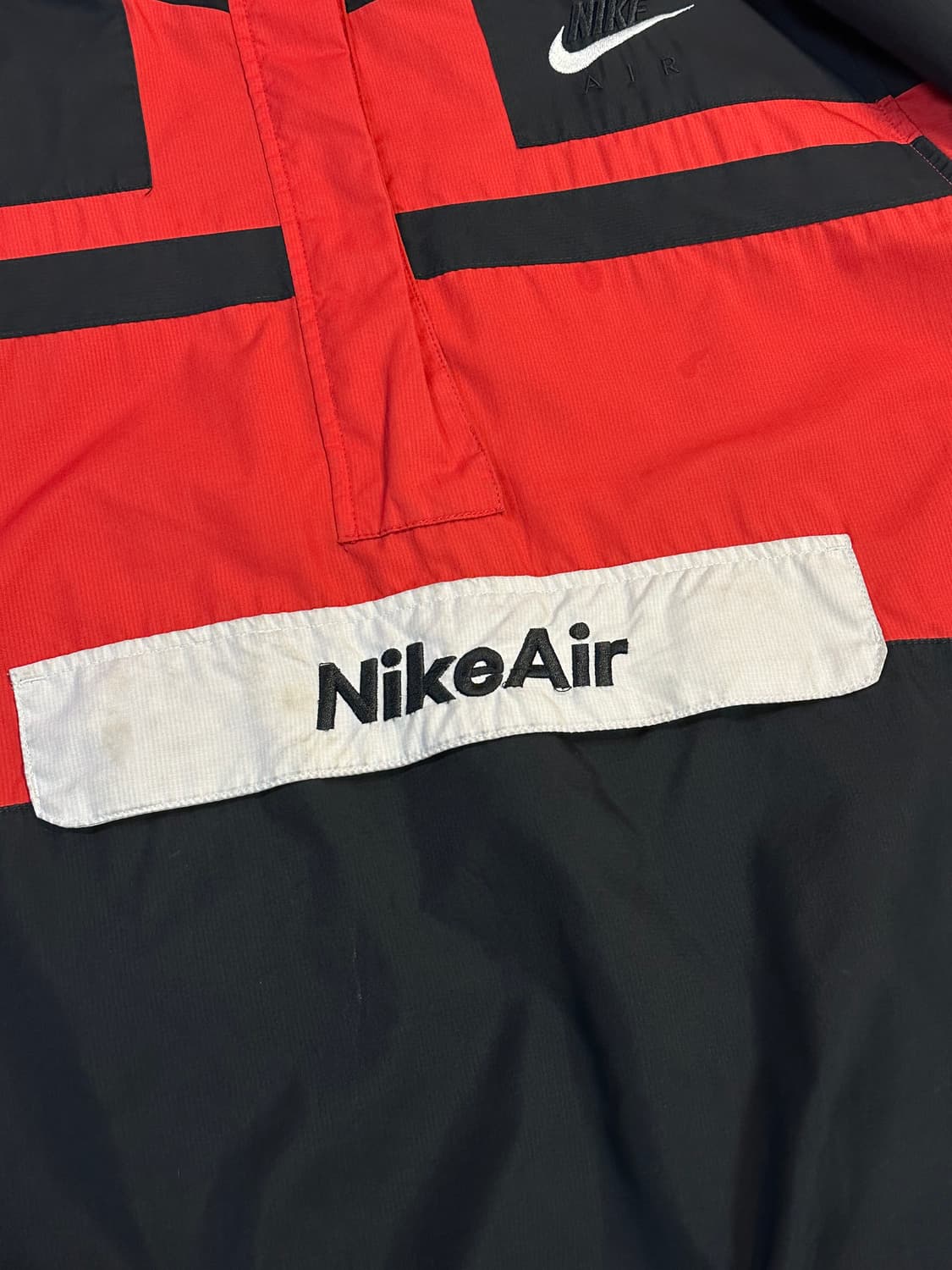 나이키 NSW 에어 우븐 아노락 바람막이 자켓 레드 블랙 상품이미지4