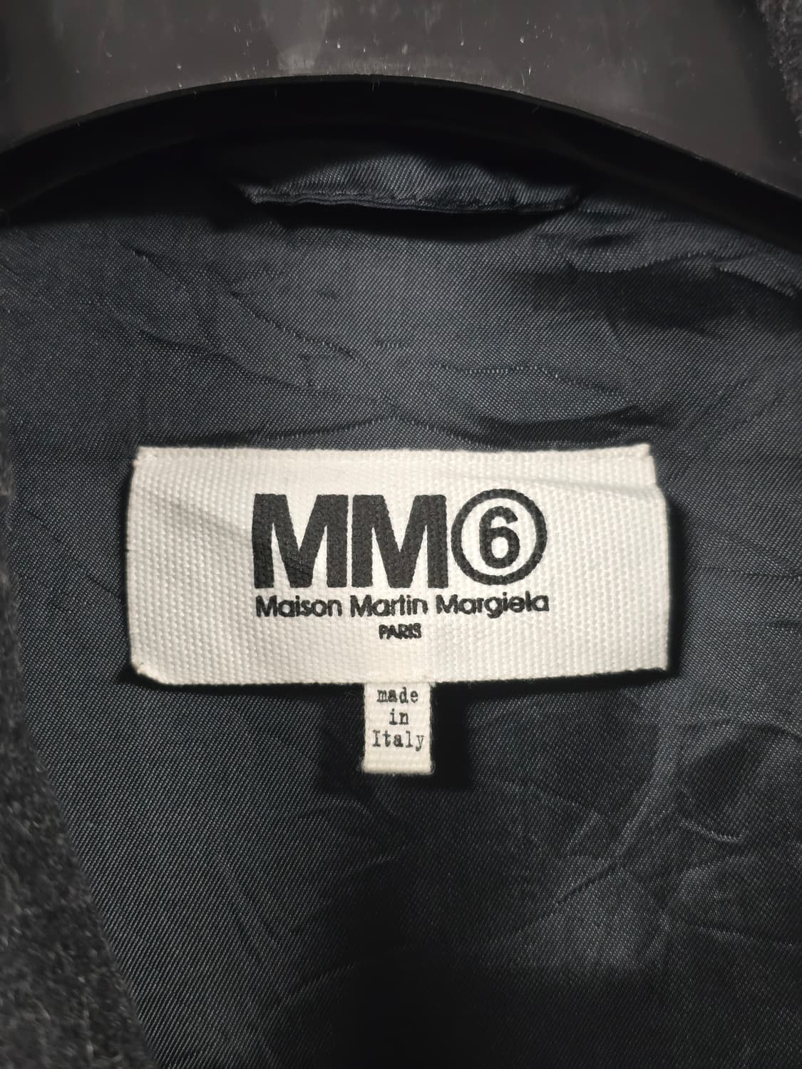 MM6 메종 마르지엘라 블랙 울 코트 38 상품이미지7