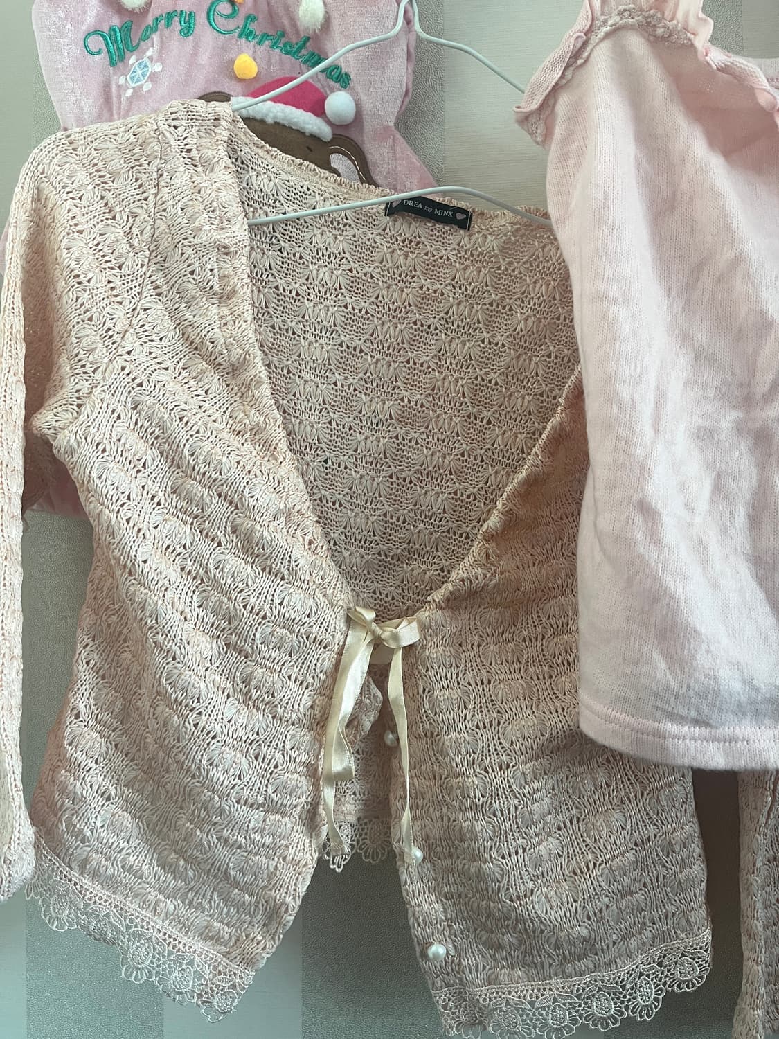 빈티지 리즈리사 고전 캐미솔호피폼폼이슬리브리스코디세트엑시즈팜 상품이미지4