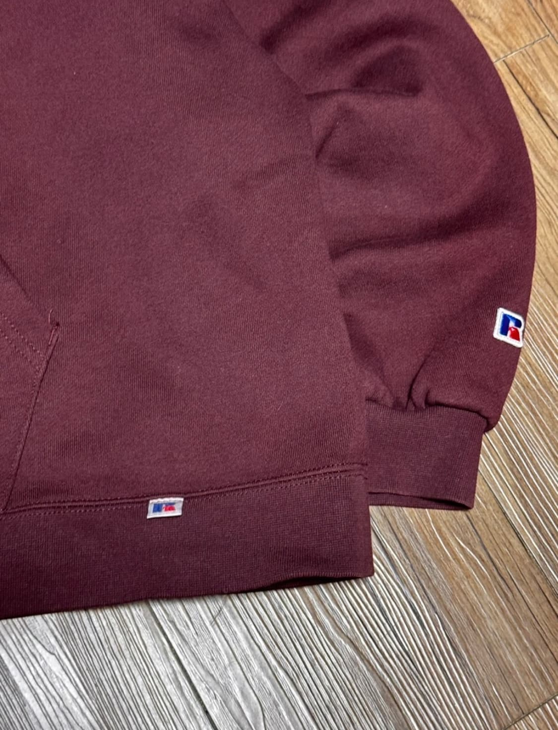 러셀 애슬레틱 버건디 프린팅 후드티 상품이미지3