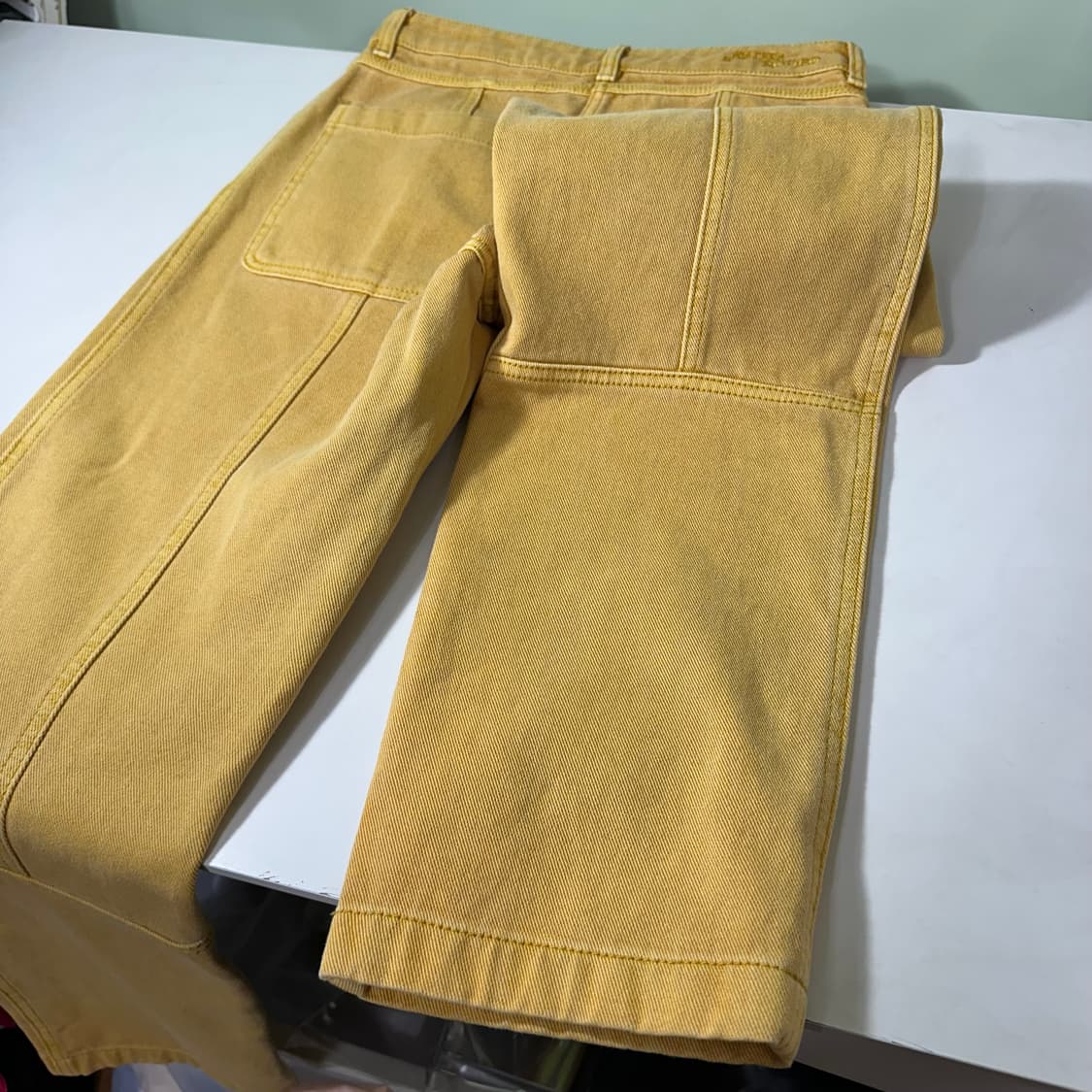 M 시스템 빈티지 머스타드워시드 보이핏 데님팬츠 상품이미지8