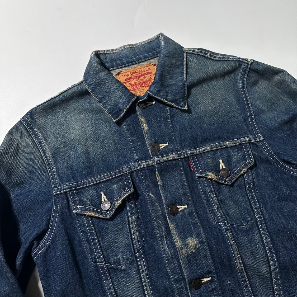 리바이스 기무라 타쿠야 70505 크러쉬 리페어 데님 트러커 자켓 상품이미지4