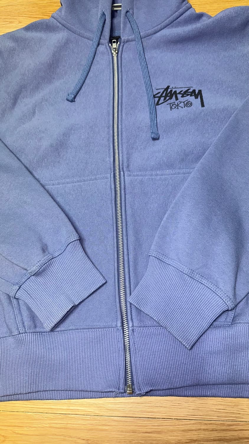 M) 스투시 스탁 도쿄 챕터 후드 집업 스톰 하늘색 상품이미지7